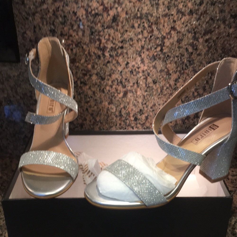 Elegant Silver Strappy Heels. IDIFU. Brand new without tags.